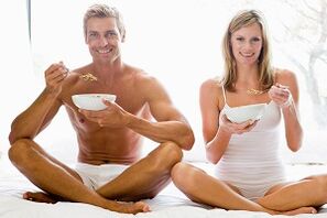 јадење храна за да се зголеми потенцијата